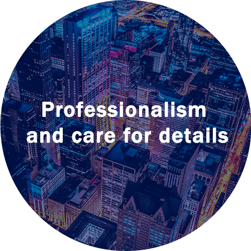 Professionalism and care for details